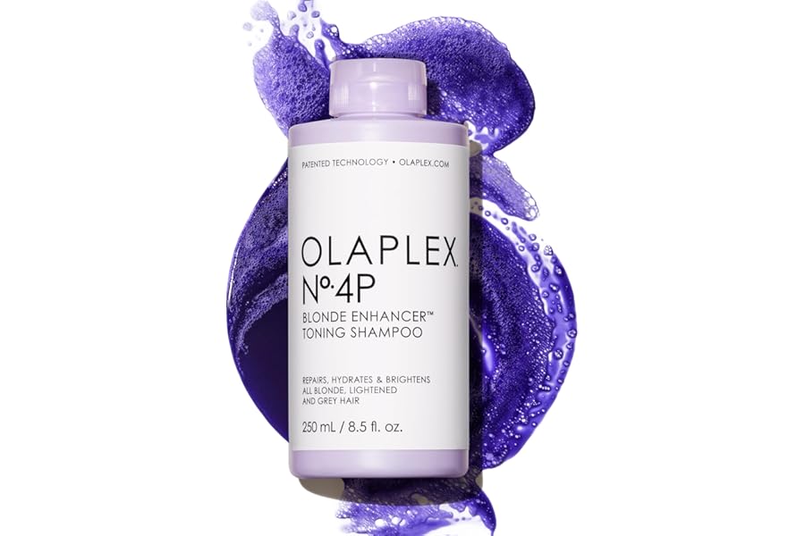 Olaplex No. 4P Blonde Enhancer Purple Toning Shampoo, Repairs, Hydrates, & Brightens All Blonde, Lightened, & Grey Hair