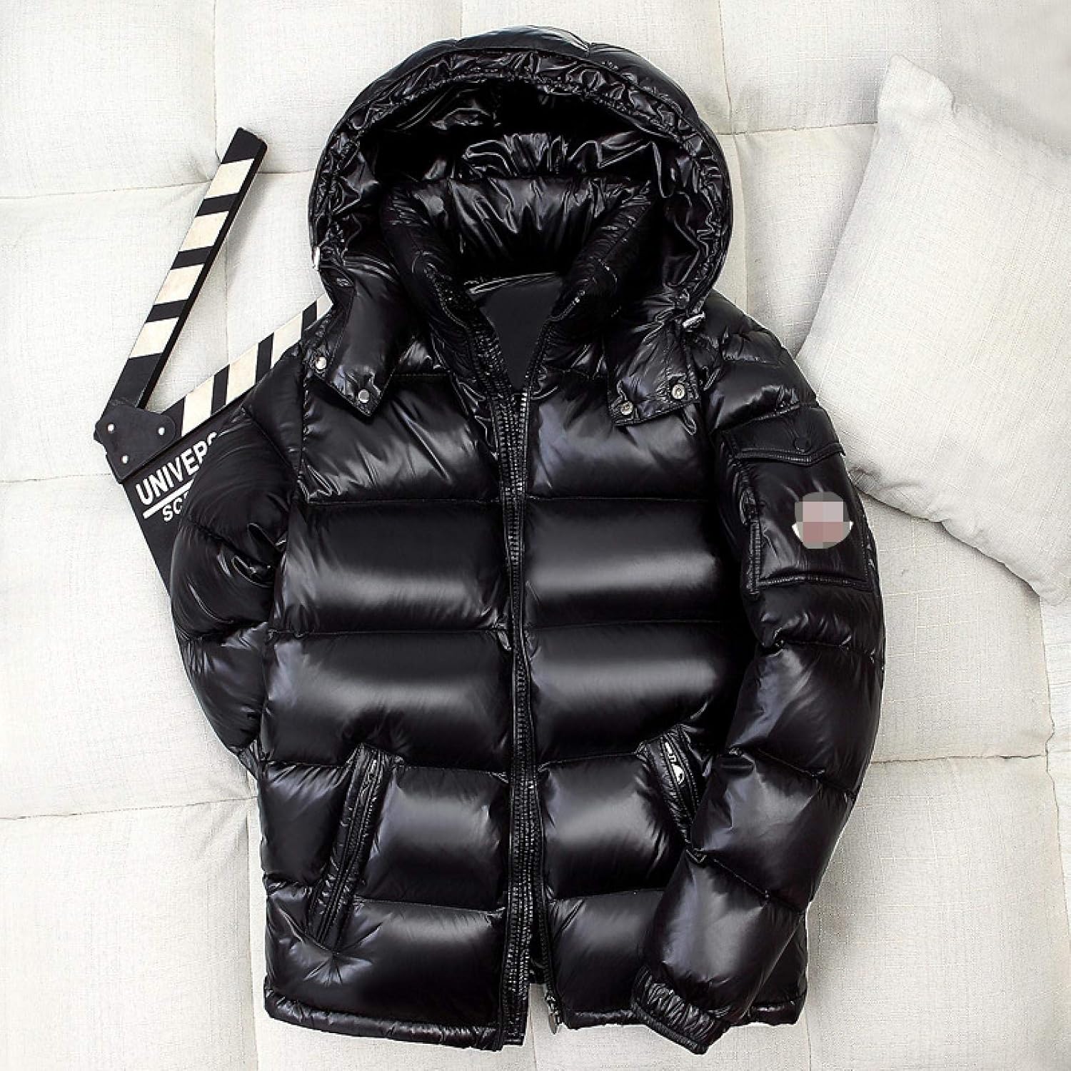 France Men Down Jacket Customized Badge Winter Jacket Hooded Young Couples Down Jacket