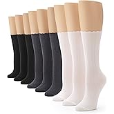 No Nonsense womens Scallop Pointelle Crew Sock