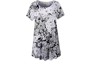 LARACE Plus Size Tops for Women Short Sleeve Shirts Casual Summer Clothes Round Neck Tunics for Leggings