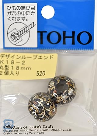 Amazon Toho デザイン ループエンド 外径約18mm 2ヶ入り K18 2 アクセサリーパーツ 通販