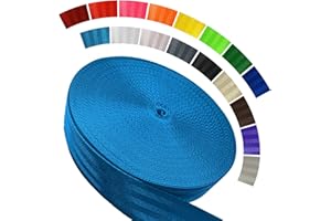 WEBSUKA Polyester Webbing Strap 16+Colors – 1"&1.5"&1.9" – 16.5 25 33 55 Yards Heavy Duty Webbing Roll, Flat Webbing Strap for Indoor&Outdoor Gear, Climbing, DIY Crafting, Repairing
