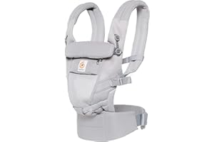 Ergobaby Adapt Ergonomic Multi-Position Baby Carrier with Cool Air Mesh (7-45 Pounds), Pearl Grey, 1 Count (Pack of 1)