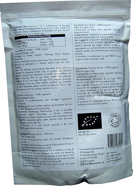Semillas de lino/Flax Seeds/Flaxseed/Linseed, Marrón, Certificado ...