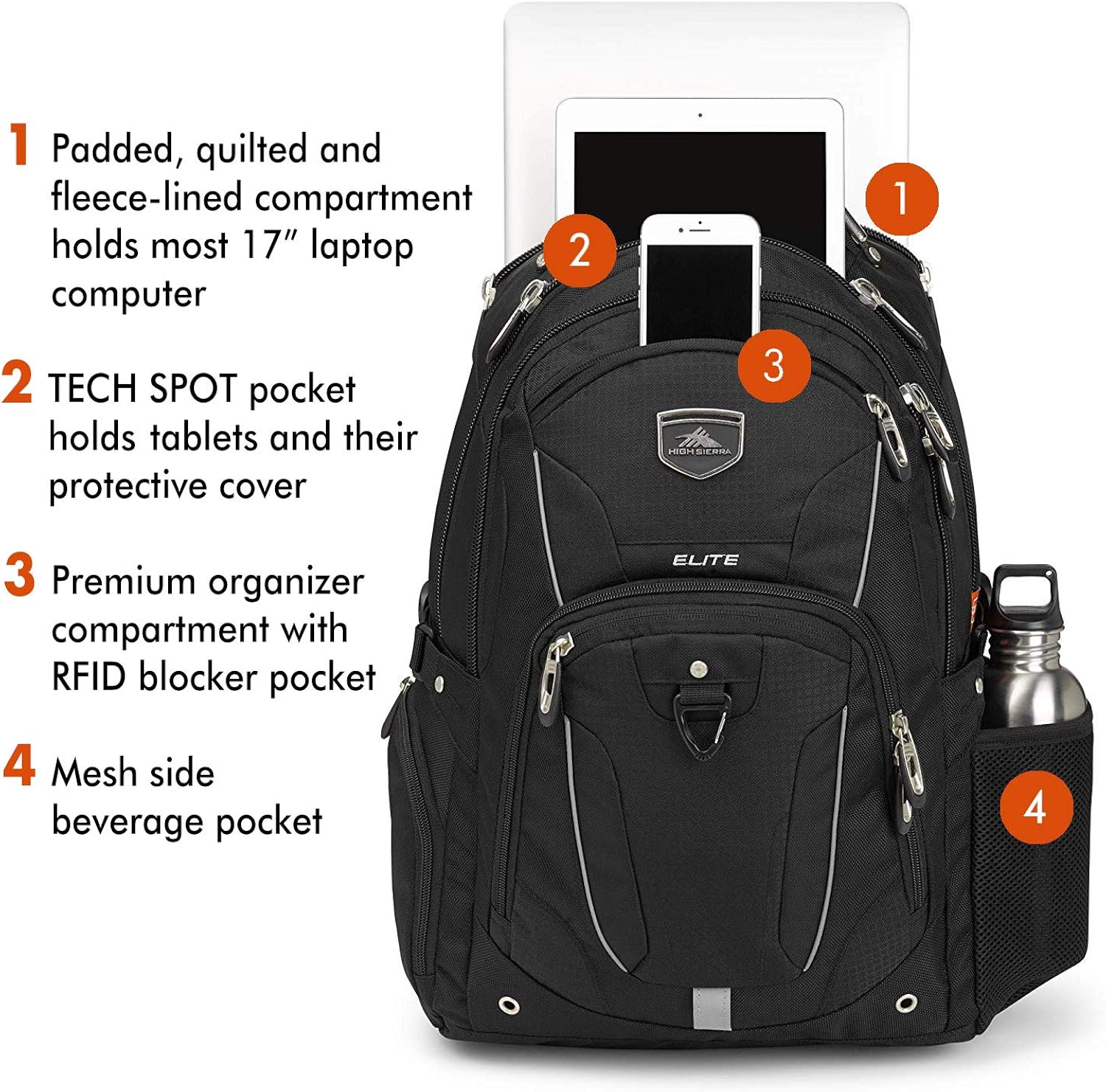 high sierra elite backpack blue
