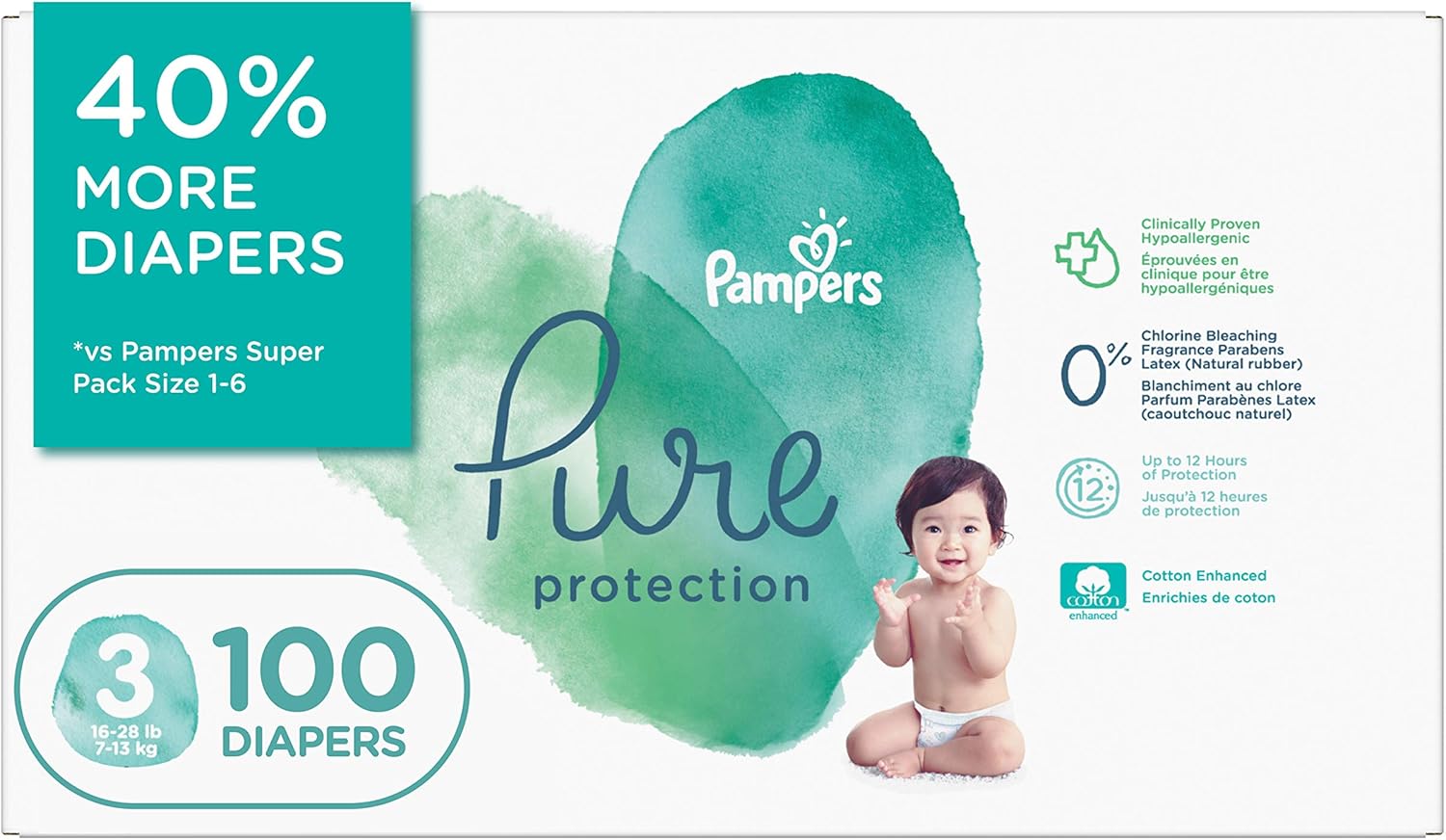 pampers pure diapers size 3