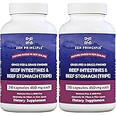 Zen Principle Grass Fed Beef Intestines with Stomach (Tripe) Supplement, Supports Digestive Health and Gut Balance, Supports Acid Reflux Balance, Natural Intestine Wellness, 2-Pack, 420 Capsules.