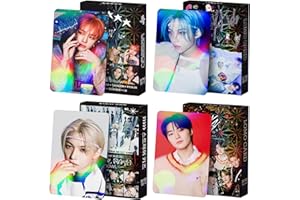 KPOPBP Stray Kids Photocards 4 Pack/120 Pcs SKZ Lomo Cards Rock Star Album 5 Star Photo Cards KPOP Gift for Fans Daughter