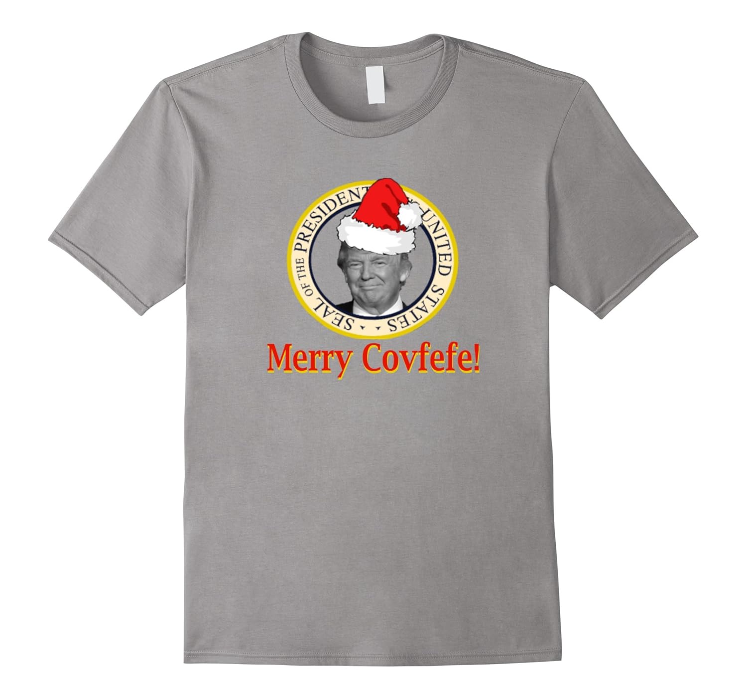 Merry Covfefe Donald Trump Christmas T Shirt Light-ANZ