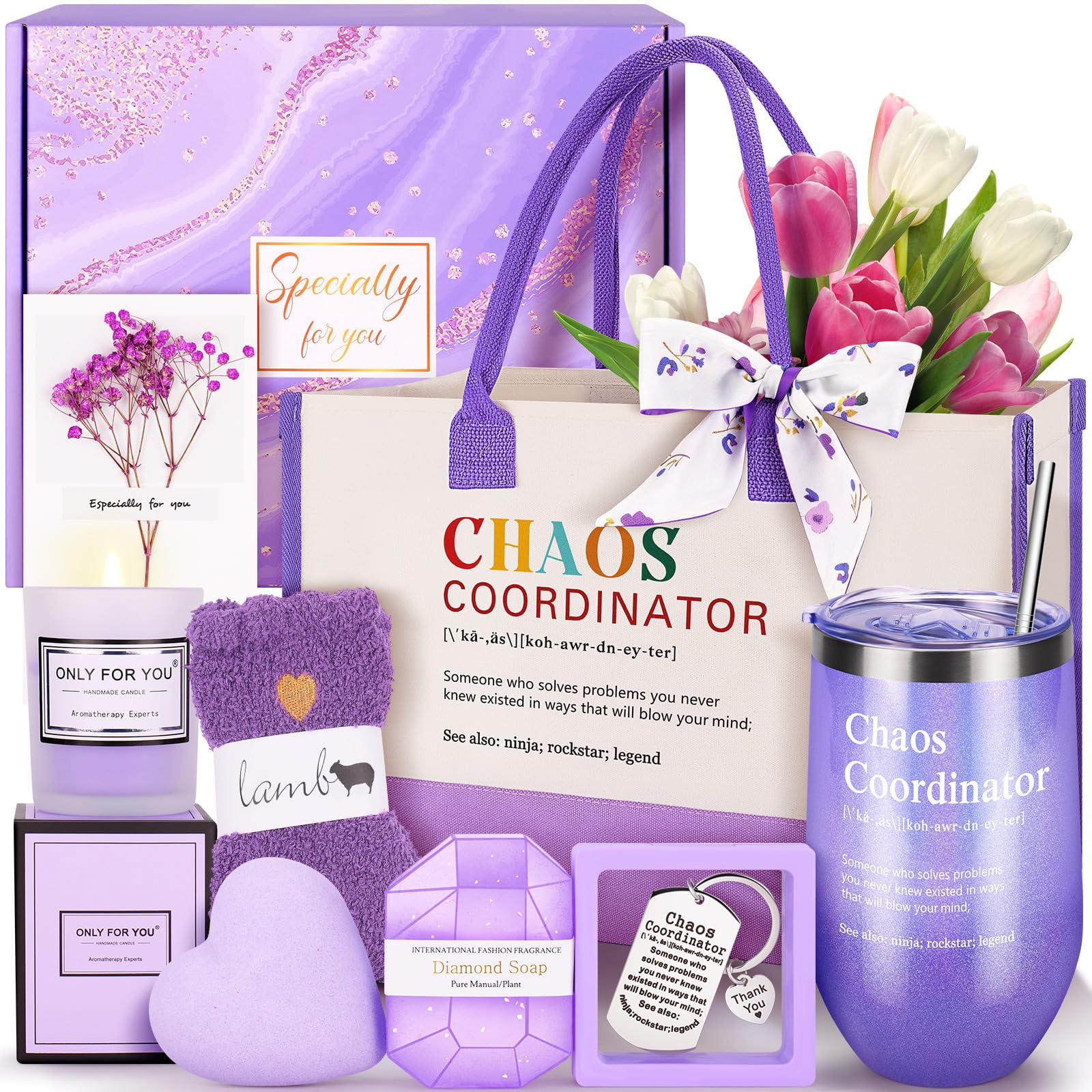 Photo 1 of 13PCS Chaos Coordinator Gifts for Women,Thank You Gifts for Women, Boss, Coworker, Manager, Office, Teacher, Nurse, Mom, Chaos Coordinator Administrative Professional Day, Birthday Gift