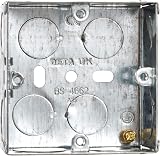 Merriway BH04060 35mm Metal Flush Mount 1-Gang Back Box Single Grey view 3