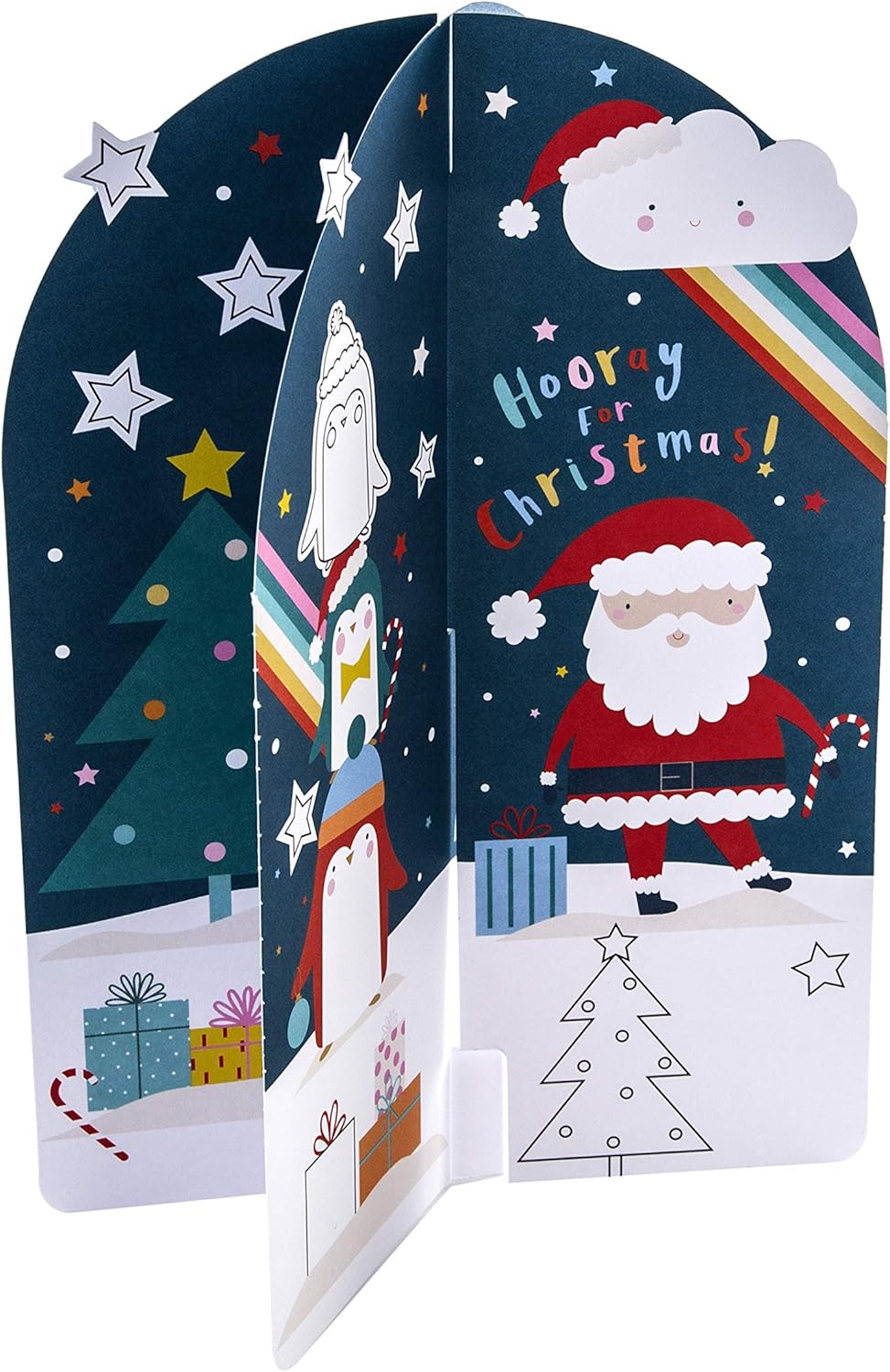 Hallmark Christmas Card for Kids - Make Your Own Festive Scene, red and white, 22.8 cm by 15.9 cm - Image 3