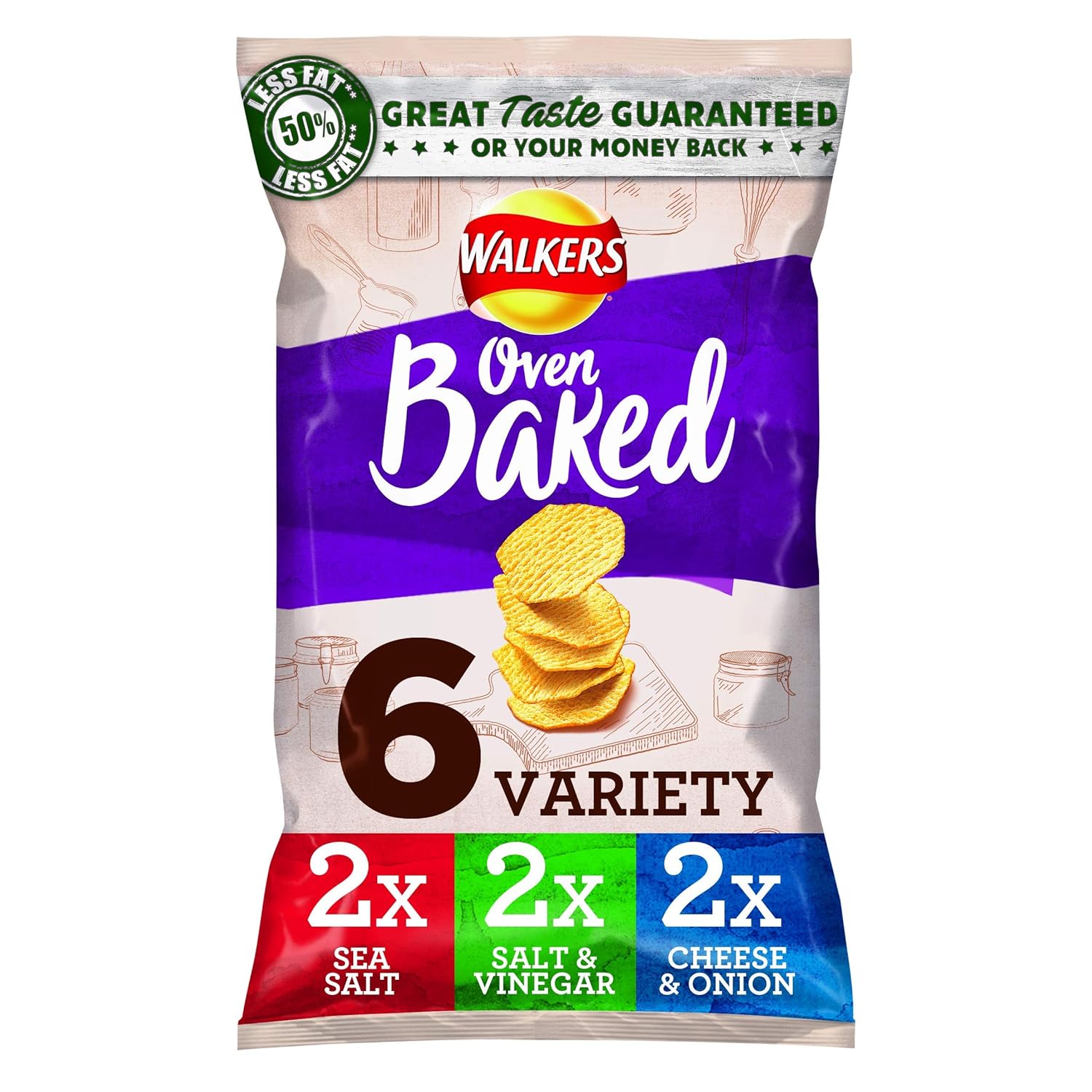 Walkers Baked Variety Multipack Crisps, 6 x 25 g Amazon.co.uk Grocery