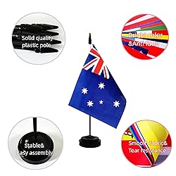 Rotenl 2 Pack Australia Desk Flag, Australian Table