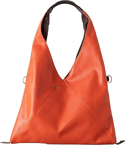 Amazon イマイバッグ Quay ショルダーバッグ トートバッグ 三角バッグ 斜めがけ カジュアル インナーバッグ 付き 2way レディース おしゃれ ポシェット ポーチ バッグ バッグインバッグ 通勤 通学 大きい 軽量 多機能 オレンジ Imaibag イマイバッグ