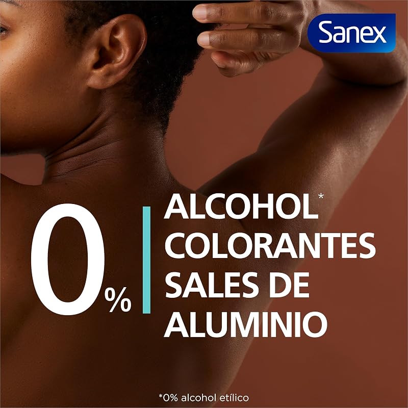 Sanex zero% extra control desodorante spray, embalagem 6 unidades x 200ml, proteção 48h, 0% álcool e 0% sais de alumínio, ingredientes antibacterianos, inibe a formação de odor corporal