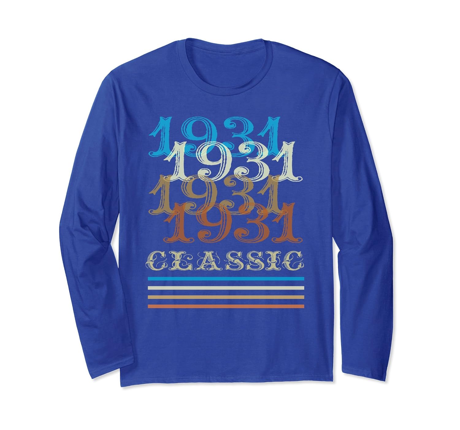 1931 Long Sleeve Classic Vintage Retro 87th Birthday Gifts-anz