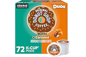 The Original Donut Shop Single-Serve Keurig K-Cup Pods, Flavored Light Roast Coffee, Nutty Caramel, 12 Count (Pack of 6)