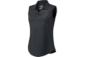 G Gradual Sleeveless Golf Shirts for Women Collared V Neck Tennis Tank Top Cooling Polo UPF 50+ Quick Dry Lightweight