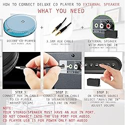 Deluxe Products CD Player Portable with 60 Second