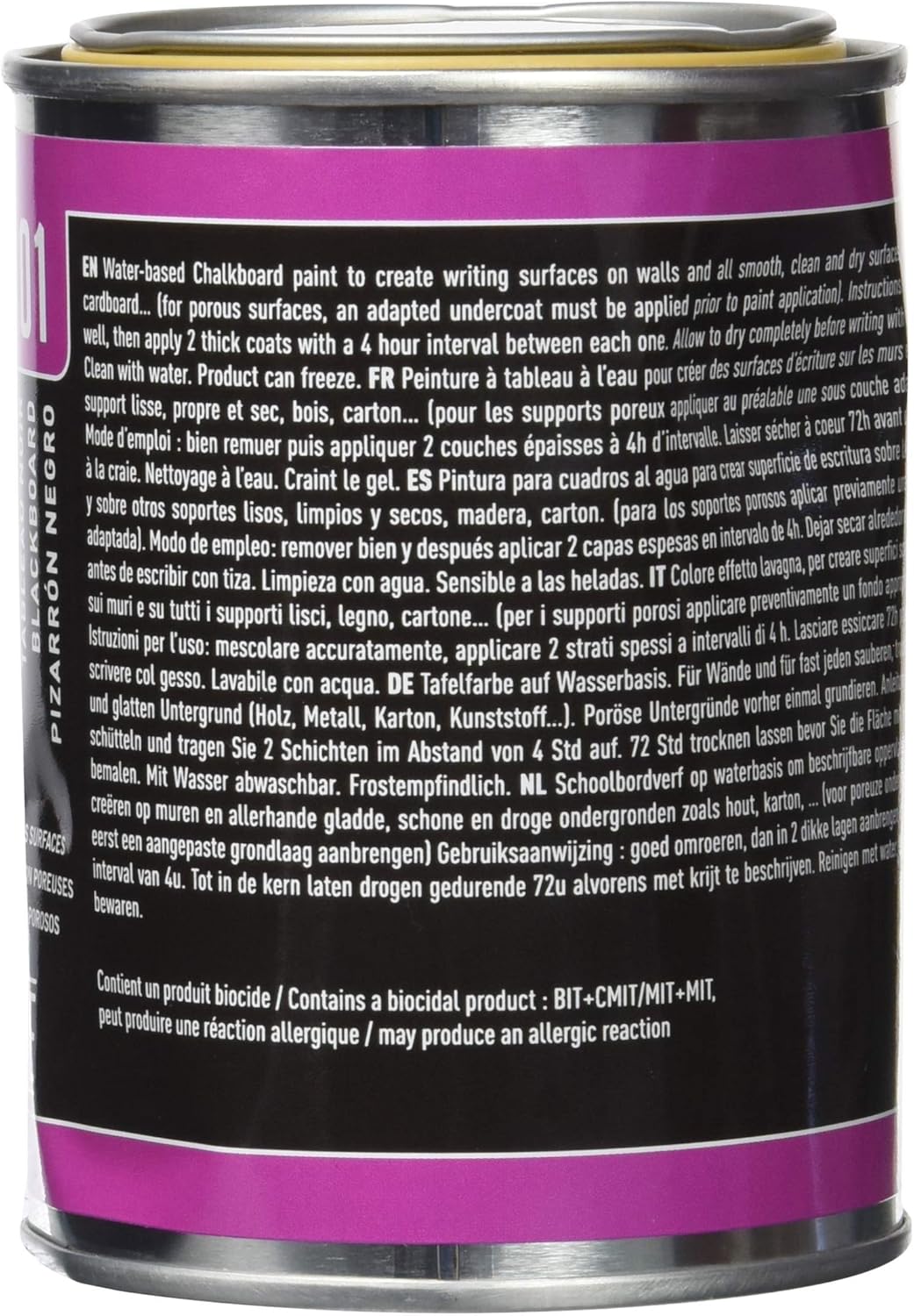 Pebeo 250 ml Deco Chalkboard Paint, Blackboard, 093501, Black, 250 ml (Pack of 1) - Image 3
