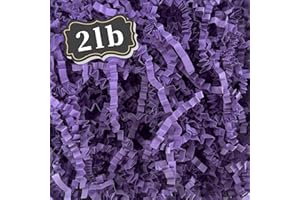 ZEBMOON 2 LB Purple Crinkle Cut Paper Shred Filler Great for Gift Wrapping, Basket Filling, Birthday, Wedding, Halloween, Thanksgiving, Christmas Day, New Year Party Decorations Filling Supplies