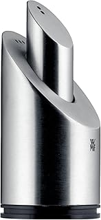 WMF Two in One Salz-/ Pfefferstreuer-Set, 2-teilig, Salzstreuer, Pfefferstreuer, Cromargan Edelstahl mattiert, spülmaschinengeeignet