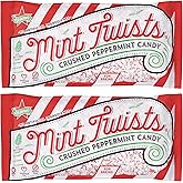 Atkinson's Mint Twists Crushed Peppermint for Baking, 8oz Bag, 2 Pack Set | Bits for topping desserts and drinks, gluten free and kosher. A holiday dessert essential since 1932.