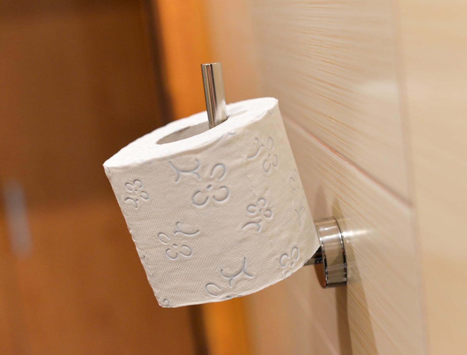 Kapitan Toilet Roll Holder Self Adhesive OR Screws Mounting, Stainless Steel, Made in EU, 20 Years Warranty (Vertical) - Image 3