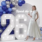 JoyMuse 4FT 26 Marquee Numbers, Large Light Up Numbers 26 for 26th Birthday Decorations