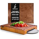Cutting Board – Non Toxic End Grain Butcher Block with Handle, Charcuterie Boards, Cheese Board For Kitchen And Dining – Kitchen Must Haves Chopping Block - Food Safe Finishing