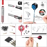 CyeeLife 180 Piece Darts Custom Fit Pack Set with Shafts Flights O-Rings view 5