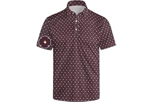 Lxopogk Golf Shirts for Men Funny Polo Short Sleeve Performance Moisture Wicking Quick Dry Mens Hawaiian Polo Shirt