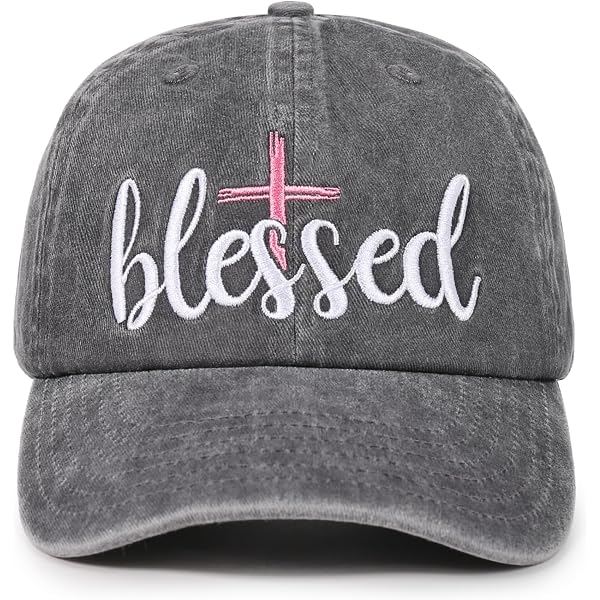 Retro Vintage Style Distressed Blessed Ponytail Trucker Hat Cap Gorra Christian Womens Ponytail Cap Blessed Style C God Cotton Faith  main image 2