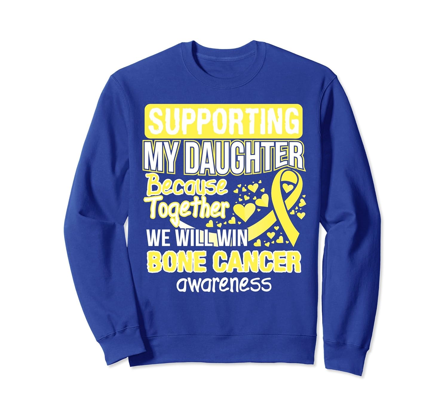 Supporting My Daughter BONE Cancer Awareness Sweatshirt-anz