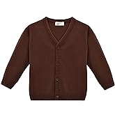 Lilax Boys’ Long Sleeve Uniform V-Neck Cardigan Sweater