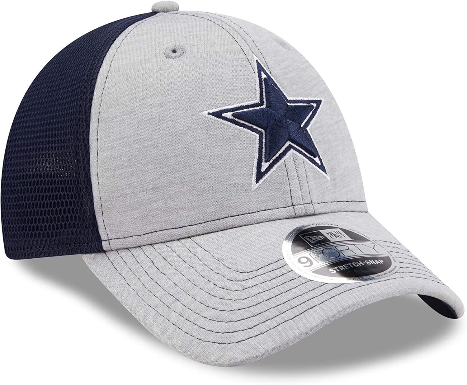 NFL Dallas Cowboys Mens New Era 2020 Neo B3 940 Stretch Snap Hat, Navy/Gray, OSFM : Clothing