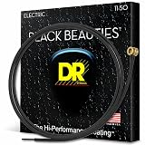 DR Strings Electric Guitar Strings, Black Beauties-Black Coated, 11-50 (BKE-11)