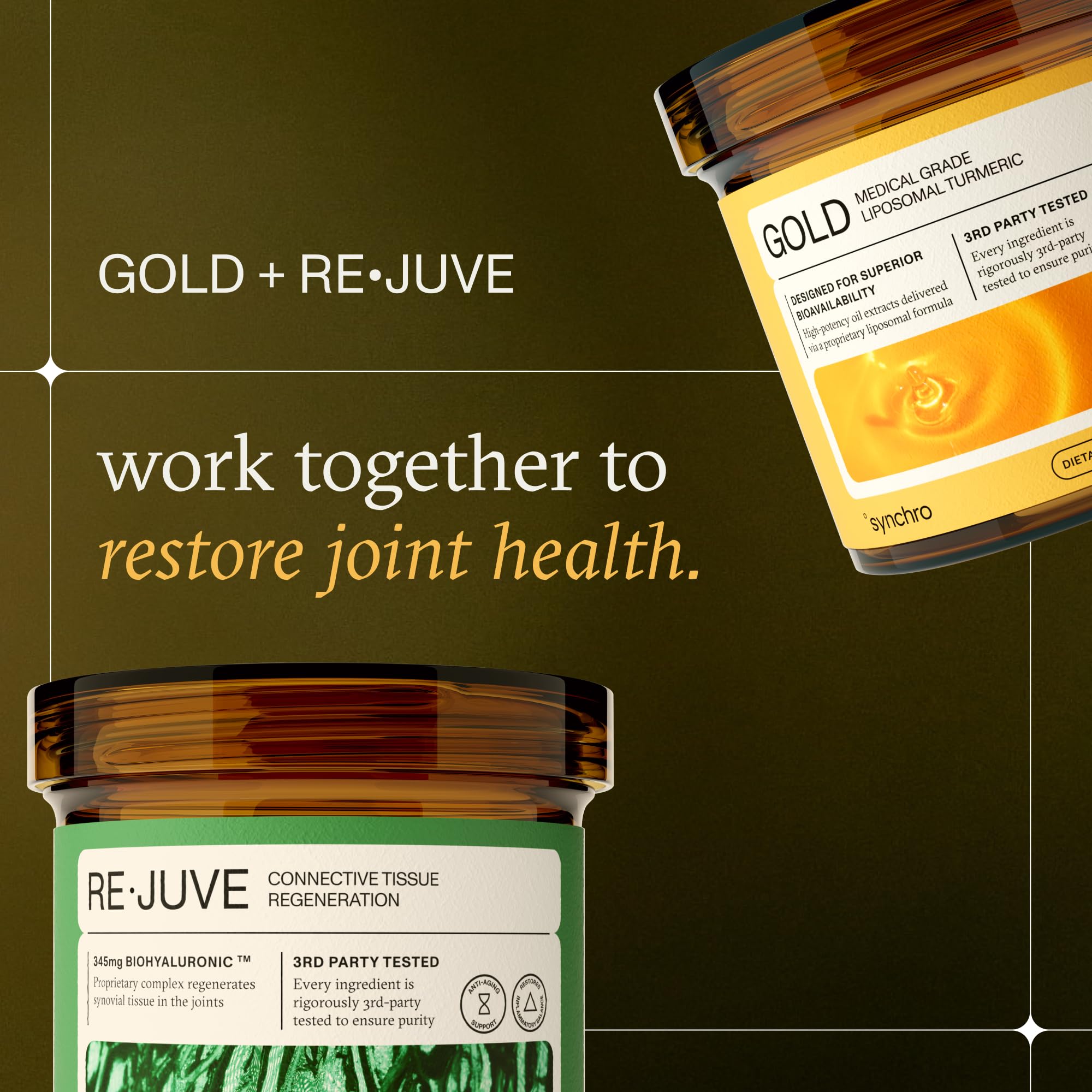 Synchro Gold Medical-Grade Liposomal Turmeric | 60ct Capsules | Whole-Plant Extract, Nano-Encapsulation Delivery | Curcumin Black Pepper Piperine Supplement