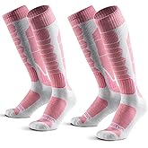 WEIERYA Merino Wool Ski Socks for Men, Women & Youth - Over-the-Calf Full Cushion Thermal Snowboard Socks, Winter Performance