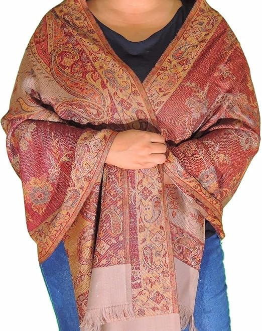 shawl for maroon dress