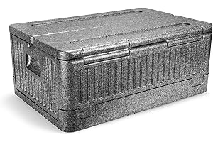 YUANHAO Gray Flip Down Top Loading EPP Insulated Food Pan Carrier, 8" Deep Full-Size Pan Max Capacity (Gray)