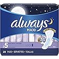 Always Maxi Extra Heavy With Wings Overnight Pads, 20 Count (Pack of 2)