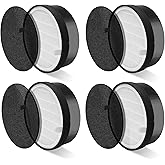 PETOX LV-H132 Replacement Filter for LEVOIT LV-H132 Air Puifier, 3-in-1 Nylon Pre-Filter, H13 True HEPA Filter, High-Efficiency Activated Carbon Filter, Part # LV-H132-RF, 4 Pack