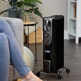 Russell Hobbs 1500W Oil Filled Radiator 7 Fin Heater Black view 6