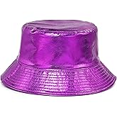 Joylife Metallic Bucket Hat Trendy Fisherman Hats Unisex Reversible Packable Sun Cap