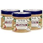 Dr Teal's Shea Sugar Body Scrub, Shea Butter with Almond Oil & Essential Oils, 19 oz (Pack of 3)