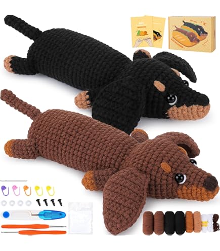 AUAUY Kit de Crochet pour Débutants, Tricoter des Peluches Animaux, Pack d'Aiguilles de Tricot à