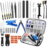 50pcs 3D Printer Accessories Tool Kit for All FDM/SLA Printers | All-in-One Nozzle Cleaning Kit, Scrapers, Pliers, Flush Cutters, Files, Tweezers -3D Print Cleaning Deburring &amp; Finishing Set