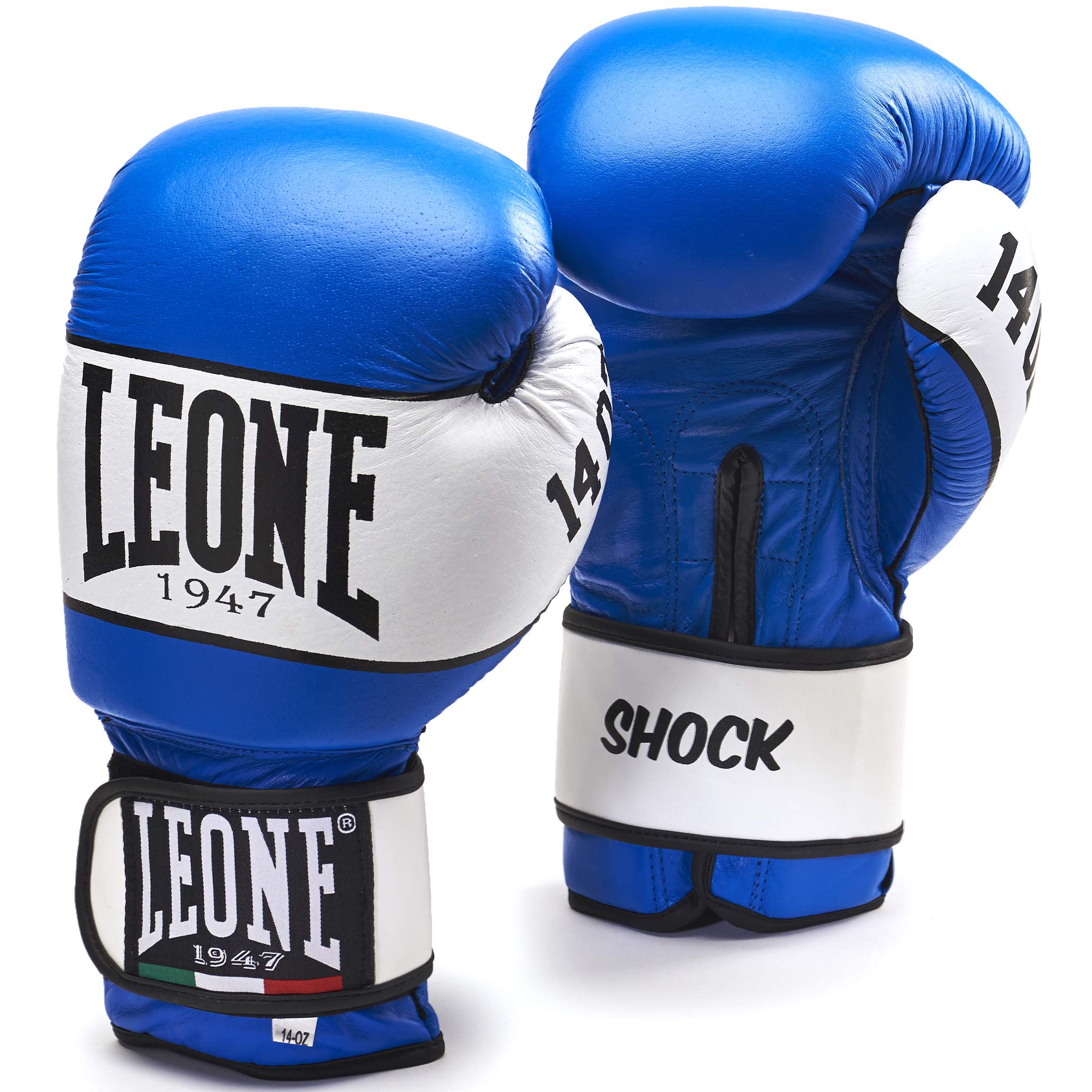 LEONE 1947, Shock Boxing Gloves, Unisex Adult, Blue, 10 OZ, GN047